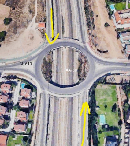Rotonda de Ctra Rueda sobre VA30