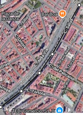 Acera a renovar Calle Salud