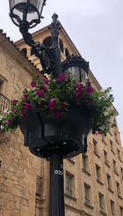 Ejemplo jardinera colgante instalada en Salamanca