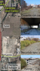 Carril bici por la antigua vía de Ariza